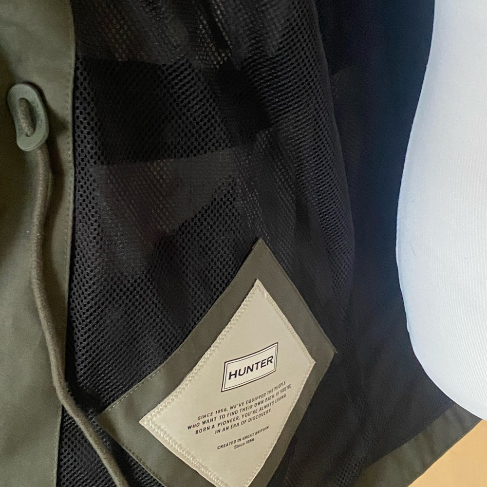 Hunter olive green lined rain coat - Picture 11 of 15